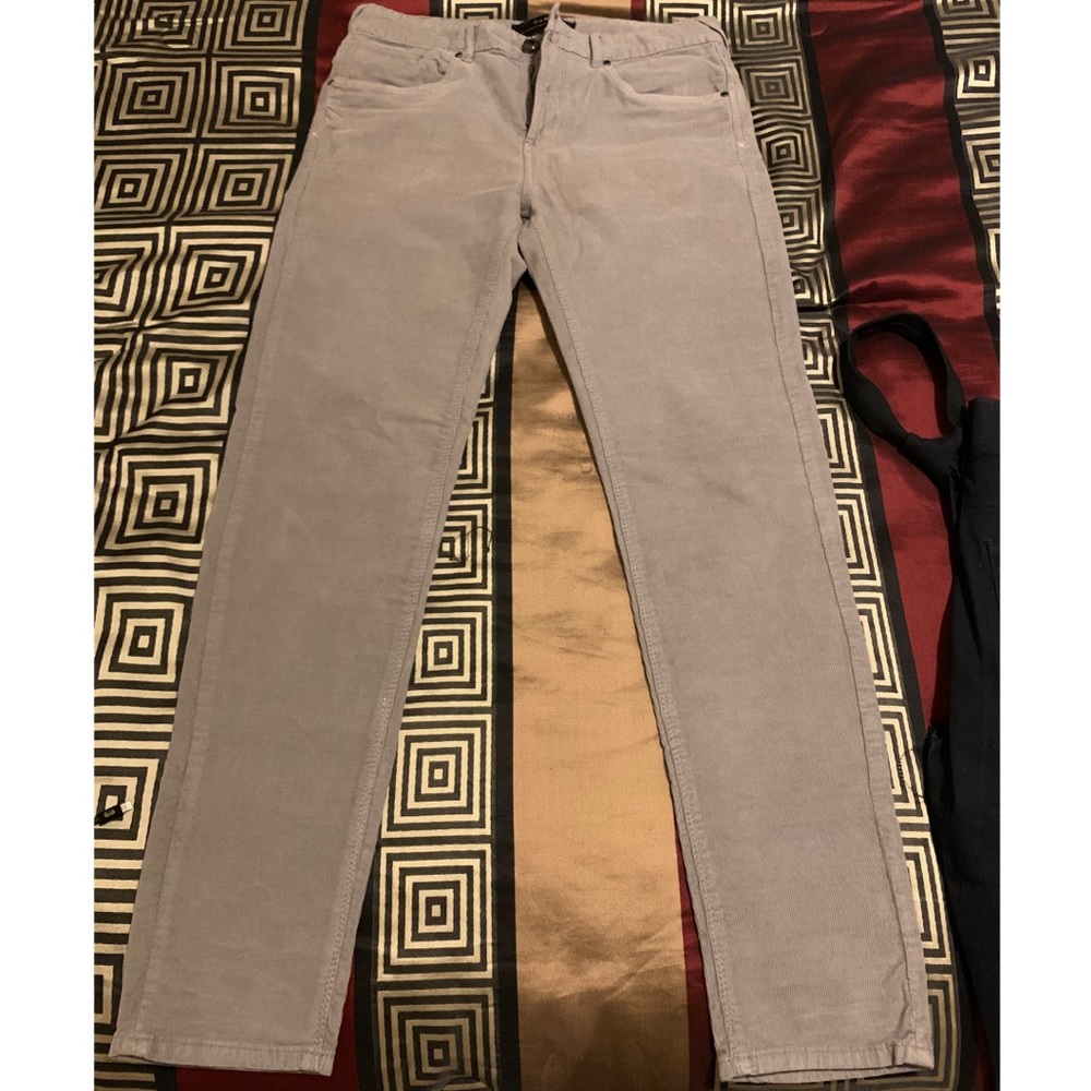 Grey Zara Corduroy Pants